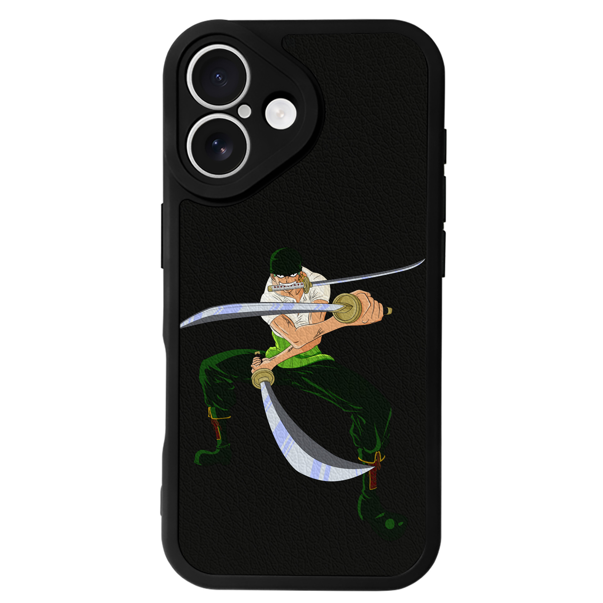 （画像用） ワンピース ロロノア・ゾロ ONE PIECE Roronoa Zoro 【iPhone 16シリーズ対応】シリコンスマホケース（レザー調） 材質：シリコン